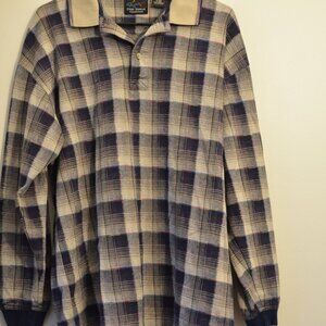 Checkered Multi-Color Oversized Sweater / Shirt, Greg Norman Collection, Large